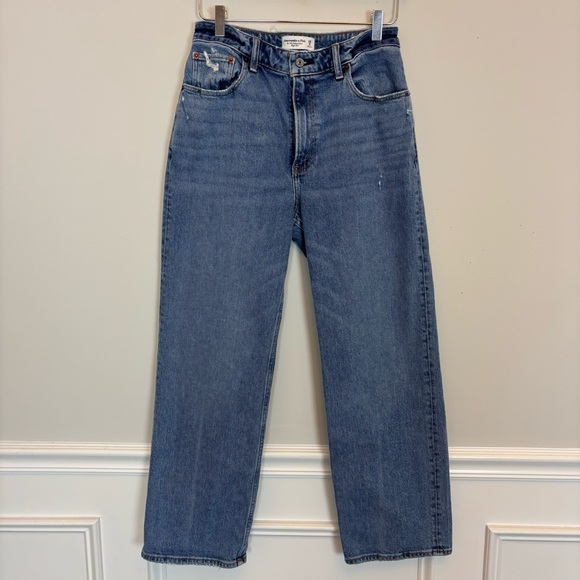 Abercrombie & Fitch Women's High Rise Jeans - Light Blue - Picture 3 of 5